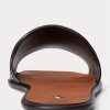 Černé dámské kožené sandály Ralph Lauren Vachetta