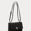 Černé dámské kožené střední tašky přes rameno Ralph Lauren