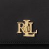 Černé dámské kožené střední tašky přes rameno Ralph Lauren