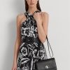 Černé dámské kožené střední tašky přes rameno Ralph Lauren