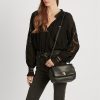 Černé dámské kožené střední tašky přes rameno Ralph Lauren Nappa