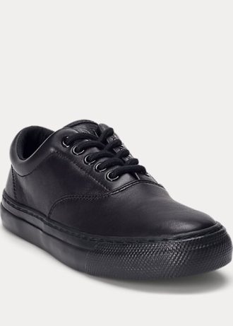 Černé dámské kožené tenisky Ralph Lauren Bryn