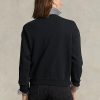 Černé dámské mikiny Ralph Lauren Fleece Crewneck Pullover