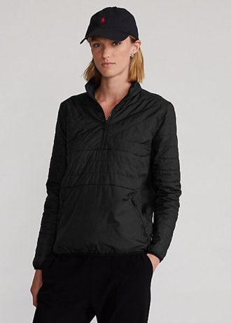 Černé dámské mikiny Ralph Lauren Hybrid Quarter-Zip Černé dámské mikiny Ralph Lauren Hybrid Quarter-Zip