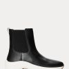 Černé dámské nazouvací tenisky Ralph Lauren Rylee Burnished Leather