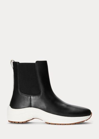 Černé dámské nazouvací tenisky Ralph Lauren Rylee Burnished Leather Černé dámské nazouvací tenisky Ralph Lauren Rylee Burnished Leather