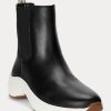 Černé dámské nazouvací tenisky Ralph Lauren Rylee Burnished Leather