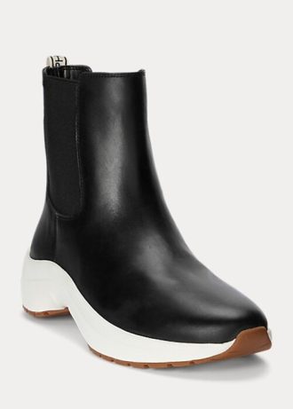 Černé dámské nazouvací tenisky Ralph Lauren Rylee Burnished Leather Černé dámské nazouvací tenisky Ralph Lauren Rylee Burnished Leather