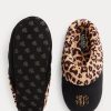 Černé dámské pantofle Ralph Lauren Leopard Logo Černé dámské pantofle Ralph Lauren Leopard Logo