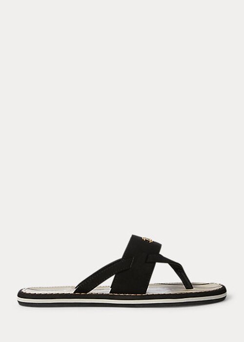 Černé dámské pantofle Ralph Lauren Rosalind Černé dámské pantofle Ralph Lauren Rosalind