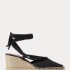 Černý dámský plátěný klín Ralph Lauren Espadrille Černý dámský plátěný klín Ralph Lauren Espadrille