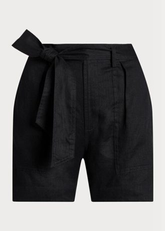 Černé dámské plátěné šortky Ralph Lauren s páskem