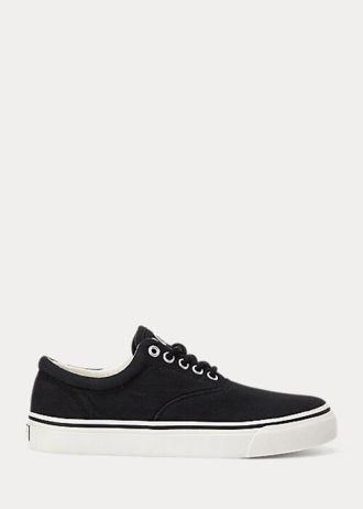 Černé dámské plátěné tenisky Ralph Lauren Bryn Černé dámské plátěné tenisky Ralph Lauren Bryn