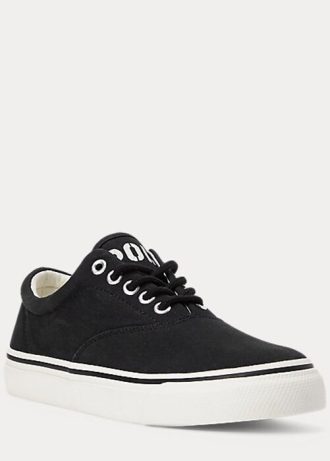 Černé dámské plátěné tenisky Ralph Lauren Bryn Černé dámské plátěné tenisky Ralph Lauren Bryn