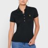 Černé dámské polokošile Ralph Lauren Button Detail Shirt Černé dámské polokošile Ralph Lauren Button Detail Shirt