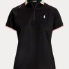 Černé dámské polokošile Ralph Lauren Tailored Fit Quarter-Zip Černé dámské polokošile Ralph Lauren Tailored Fit Quarter-Zip