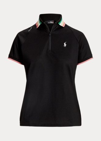 Černé dámské polokošile Ralph Lauren Tailored Fit Quarter-Zip