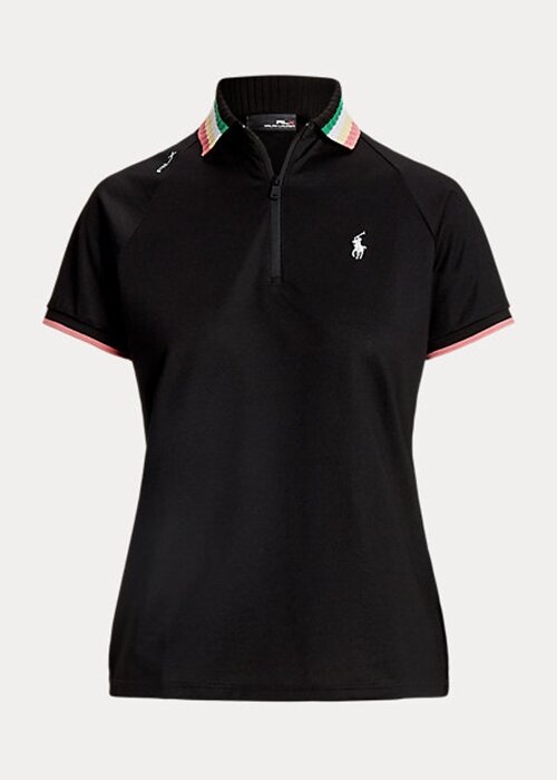 Černé dámské polokošile Ralph Lauren Tailored Fit Quarter-Zip Černé dámské polokošile Ralph Lauren Tailored Fit Quarter-Zip