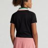 Černé dámské polokošile Ralph Lauren Tailored Fit Quarter-Zip Černé dámské polokošile Ralph Lauren Tailored Fit Quarter-Zip