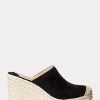 Černé dámské Ralph Lauren Pennie Suede Espadrille Černé dámské Ralph Lauren Pennie Suede Espadrille