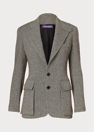 Černé dámské sako Ralph Lauren The Tweed Blazers