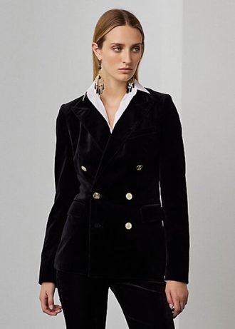 Černé dámské sametové bundy Ralph Lauren Camden