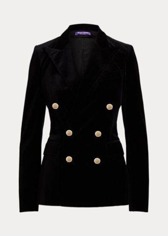 Černé dámské sametové bundy Ralph Lauren Camden