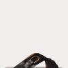 Černé dámské sandály s třmenem Ralph Lauren Jacie z telecí kůže Černé dámské sandály s třmenem Ralph Lauren Jacie z telecí kůže