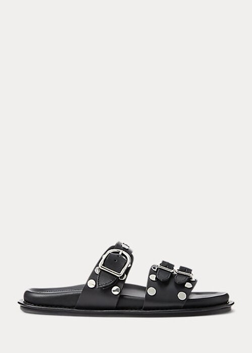 Černé dámské sandály z jehněčí kůže Ralph Lauren Ezra Černé dámské sandály z jehněčí kůže Ralph Lauren Ezra