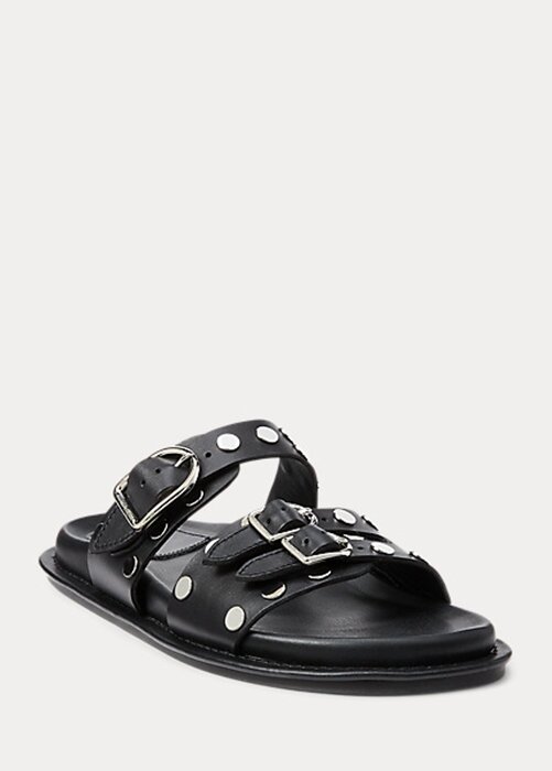 Černé dámské sandály z jehněčí kůže Ralph Lauren Ezra Černé dámské sandály z jehněčí kůže Ralph Lauren Ezra