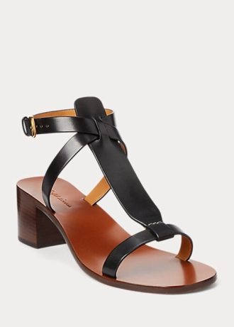 Černé dámské sandály z teletiny Ralph Lauren Dyllon Černé dámské sandály z teletiny Ralph Lauren Dyllon