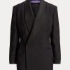 Černé dámské smokingové bundy Ralph Lauren Gregory Jacquard