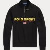 Černé dámské sportovní fleecové mikiny Ralph Lauren Polo Černé dámské sportovní fleecové mikiny Ralph Lauren Polo