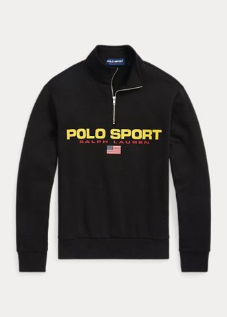 Černé dámské sportovní fleecové mikiny Ralph Lauren Polo Černé dámské sportovní fleecové mikiny Ralph Lauren Polo