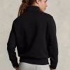 Černé dámské sportovní fleecové mikiny Ralph Lauren Polo Černé dámské sportovní fleecové mikiny Ralph Lauren Polo