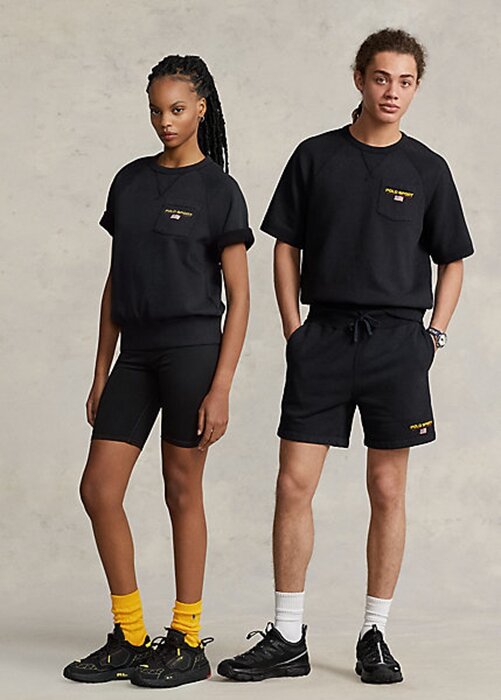Černé dámské sportovní mikiny Ralph Lauren Polo Sport s krátkým rukávem Černé dámské sportovní mikiny Ralph Lauren Polo Sport s krátkým rukávem