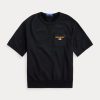 Černé dámské sportovní mikiny Ralph Lauren Polo Sport s krátkým rukávem Černé dámské sportovní mikiny Ralph Lauren Polo Sport s krátkým rukávem