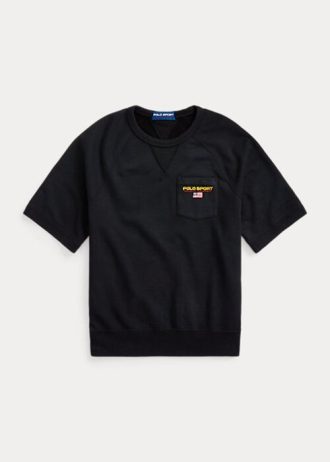 Černé dámské sportovní mikiny Ralph Lauren Polo Sport s krátkým rukávem Černé dámské sportovní mikiny Ralph Lauren Polo Sport s krátkým rukávem