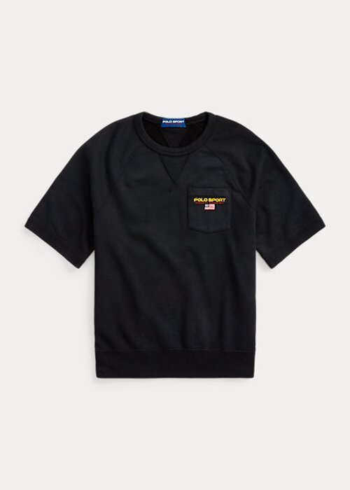 Černé dámské sportovní mikiny Ralph Lauren Polo Sport s krátkým rukávem Černé dámské sportovní mikiny Ralph Lauren Polo Sport s krátkým rukávem