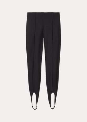 Černé dámské strečové legíny Ralph Lauren Pintucked třmen Ponte