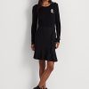 Černé dámské sukně Ralph Lauren Ruffle-Trim Ponte Černé dámské sukně Ralph Lauren Ruffle-Trim Ponte