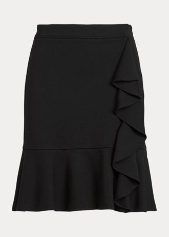 Černé dámské sukně Ralph Lauren Ruffle-Trim Ponte Černé dámské sukně Ralph Lauren Ruffle-Trim Ponte