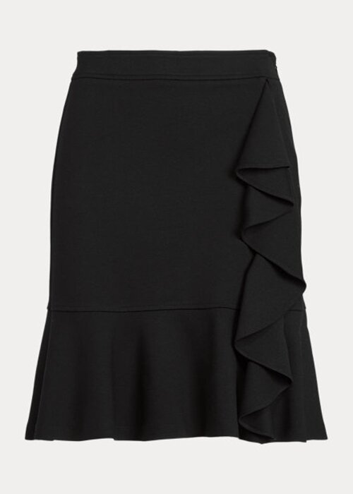 Černé dámské sukně Ralph Lauren Ruffle-Trim Ponte Černé dámské sukně Ralph Lauren Ruffle-Trim Ponte