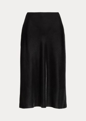 Černé dámské sukně Ralph Lauren Velvet A-Line Černé dámské sukně Ralph Lauren Velvet A-Line