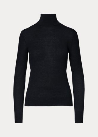 Černé dámské svetry Ralph Lauren Cashmere Rolák