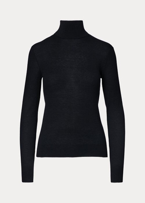 Černé dámské svetry Ralph Lauren Cashmere Rolák Černé dámské svetry Ralph Lauren Cashmere Rolák