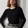 Černé dámské svetry Ralph Lauren Merino Wool Crewneck Černé dámské svetry Ralph Lauren Merino Wool Crewneck