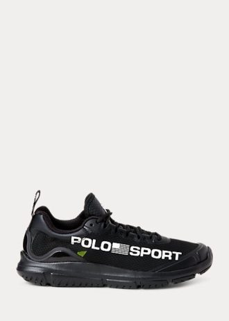 Černé dámské tenisky Ralph Lauren Polo Sport Tech Racer Černé dámské tenisky Ralph Lauren Polo Sport Tech Racer