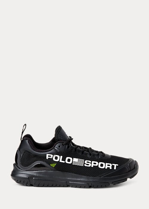 Černé dámské tenisky Ralph Lauren Polo Sport Tech Racer Černé dámské tenisky Ralph Lauren Polo Sport Tech Racer
