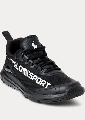 Černé dámské tenisky Ralph Lauren Polo Sport Tech Racer Černé dámské tenisky Ralph Lauren Polo Sport Tech Racer